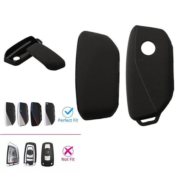 Matte Black Cover Case for BMW Car Key Fobs Compatibility with 2 Series, 7 Series, X1, iX, X5, X6,