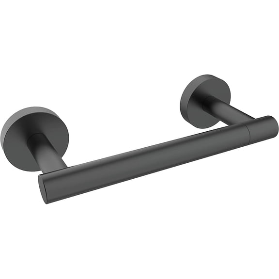 Matte Black Double Post Pivoting Wall Mounted Stainless Steel Toilet Paper Holder for Bathroom RV, by RUACQ