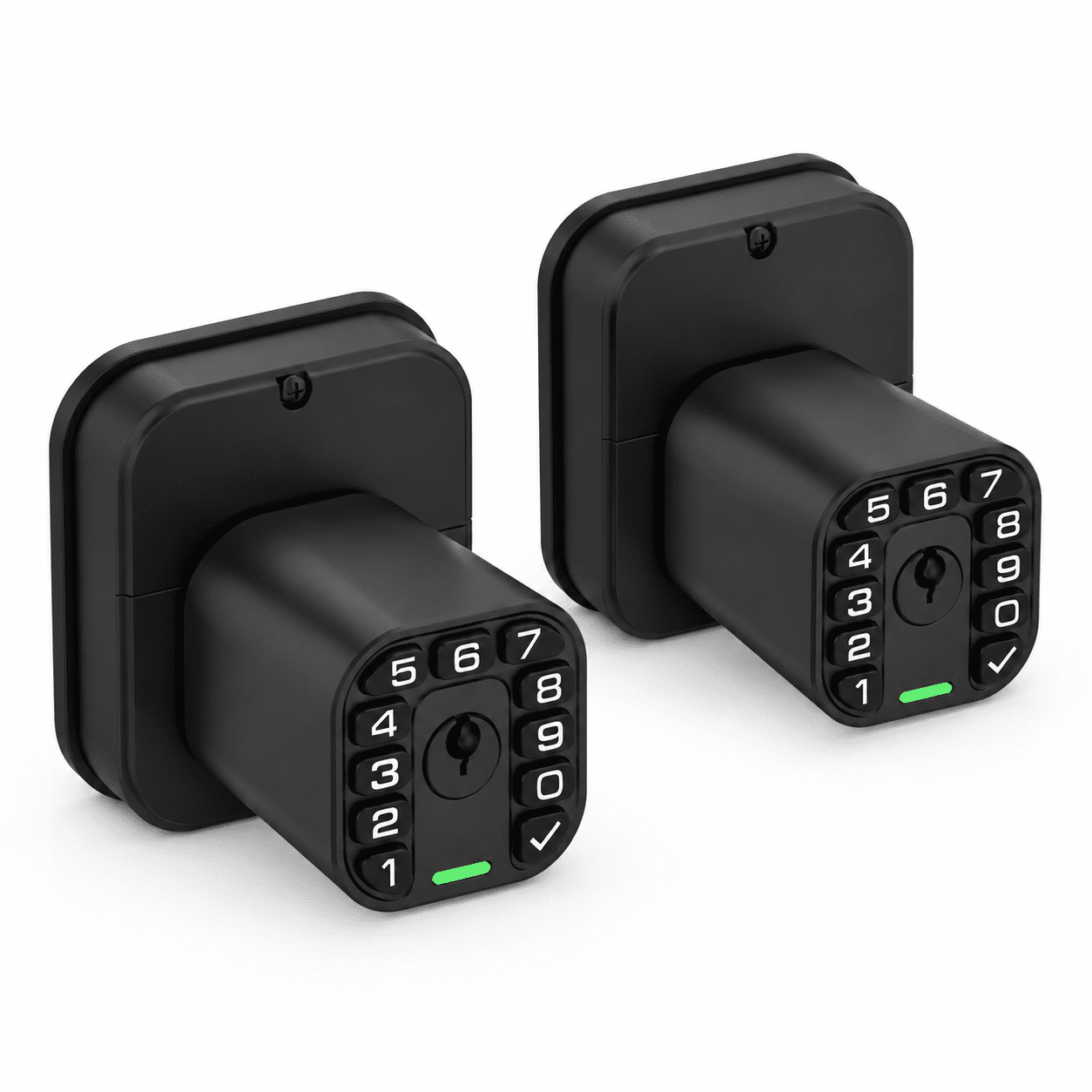 Lock Box Keypad Entry Matte Black Double-sided Keypad Door Lock, All-weather Waterproof ...