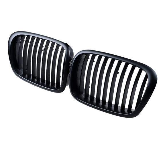 Matte Black Euro Front Center Kidney Grille Grill Fit 1997-2003 BMW E39 520i 523i 525i 528i 530i 535i 540i M5 4-Door