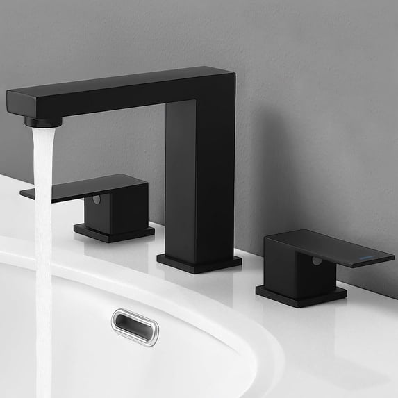 feetron Stainless Steel Matte Black Bathroom Faucet