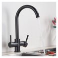 Matte Black Filtered Kitchen Faucet 360 Rotation Water Filter Tap Three