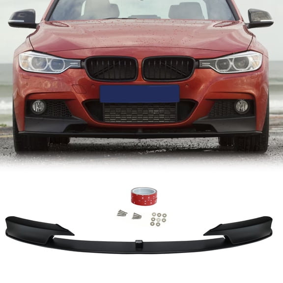 Matte Black Front Bumper Lip Splitter For BMW 3 Series F30 F31 M Sport 2012-2018