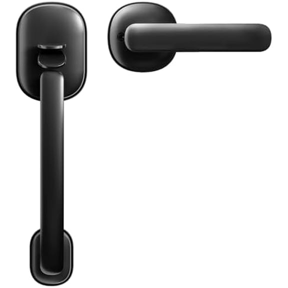 Matte Black Front Door Entry Handleset,Entry Door Handleset for Right&Left-Handed Doors,Lower Half Grip,Deadbolt Not Included$$Tools & Hardware Other