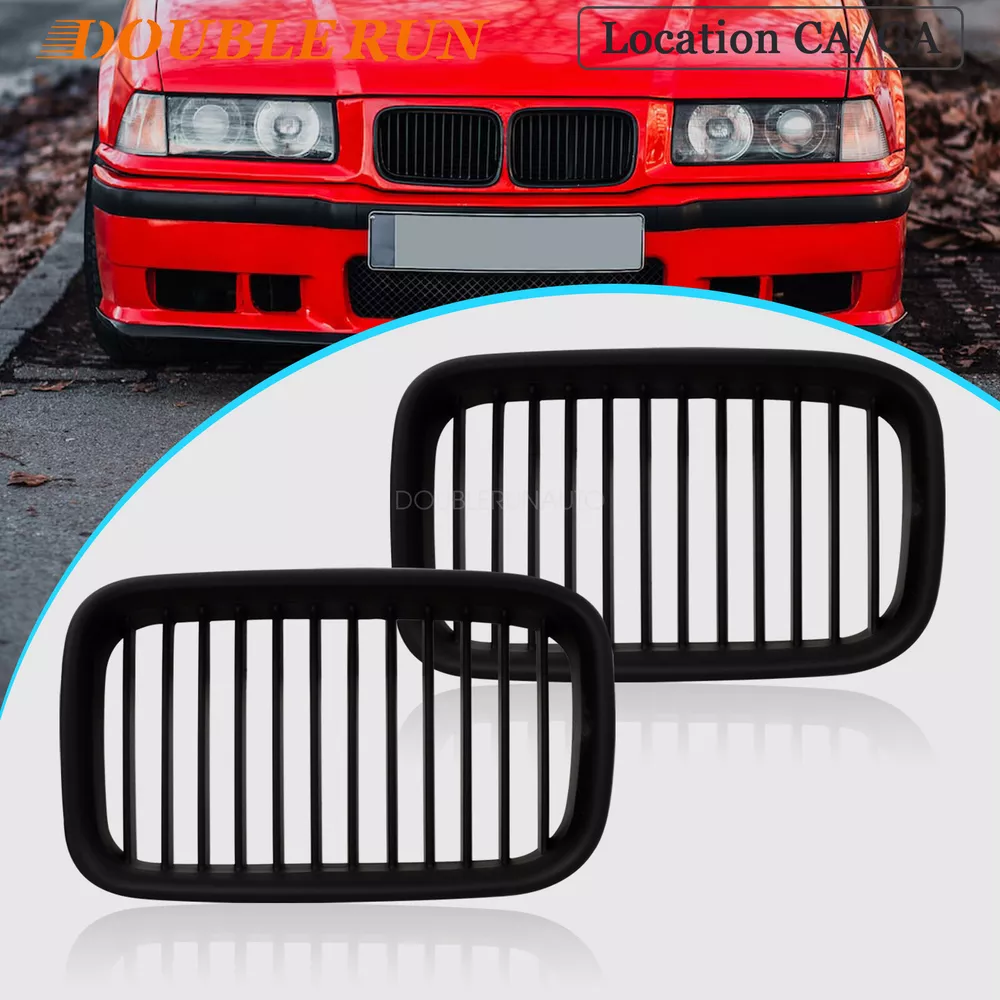 Matte Black Front Kidney Sport Grill Grille BMW E36 3 Serise 1992-1996 ...