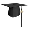 thumbnail image 1 of Endea Graduation Matte Black Graduation Cap  Tassel, 1 of 11