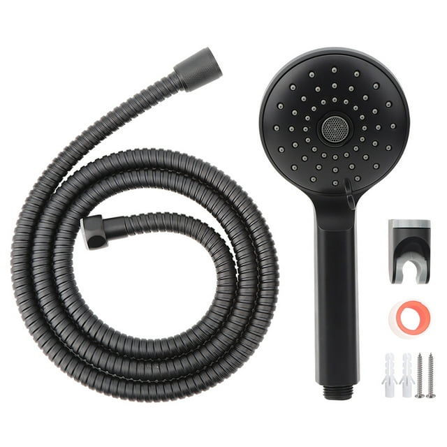 Matte Black Handheld Showerhead with Showerhead Holder Bracket Hose
