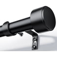 thumbnail image 1 of Heavy Duty Adjustable Curtain Rods for Windows, 1-Inch Diameter Matte Black Curtain Rod, 32-96 Inches, 1 of 8