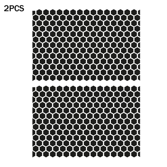 Matte Black Honeycomb Car Side Window Sticker, Self-Adhesive PVC Window Film, 7550cm Universal Trim Decal with Privacy Protection for Auto Interior Decoration