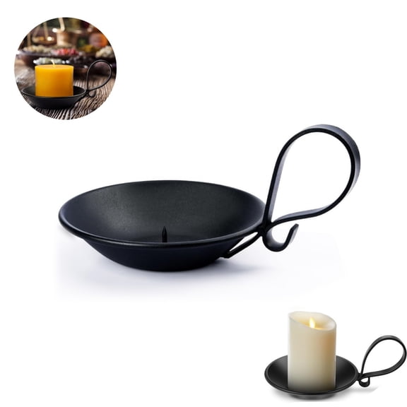 Matte Black Iron Candle Holder,Table Centerpieces Candle Holder for Incense Cones,QZS Elegant Decorative Fireplace Stand for Home,Party,1pc