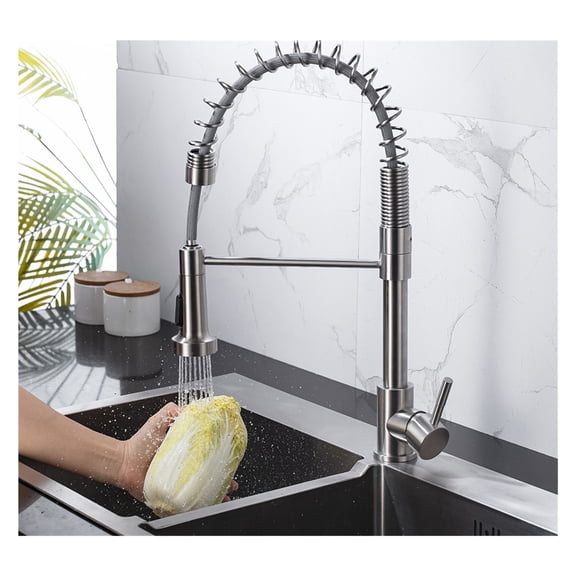Matte Black Kitchen Faucet Deck Mounted Mixer Tap 360 Degree Rotation Stream Sprayer Nozzle Kitchen Sink Hot Cold Taps ,360° Swivel High Arc Faucet