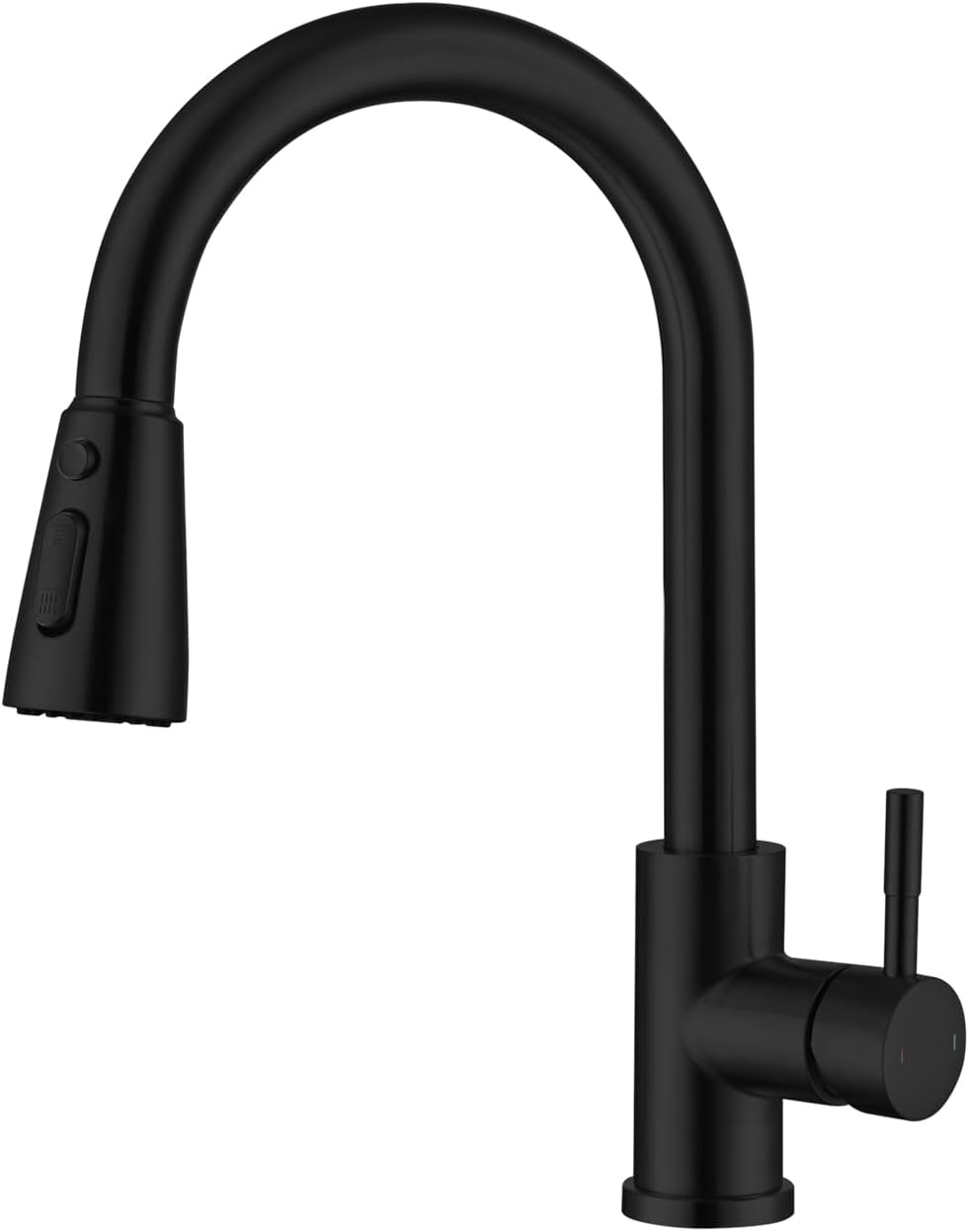 Matte Black Kitchen Faucet with Pull Down Sprayer,23Inch Extended Hose