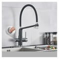 thumbnail image 1 of Matte Black Kitchen Sink Faucet Tap Pure Water Filter Mixer Crane Dual Handles Purification Kitchen Hot And Cold Water Tap, 1 of 15