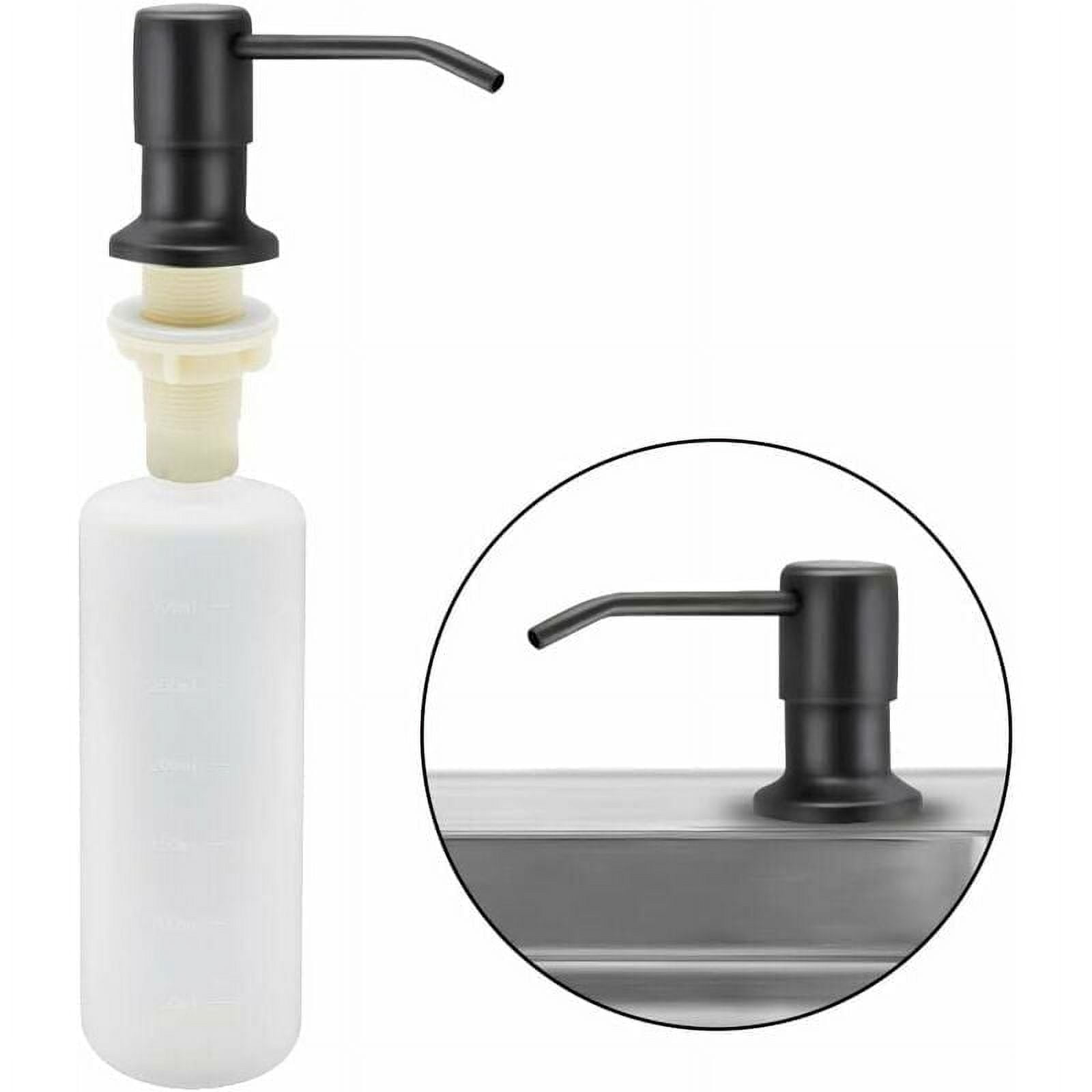 Matte Black Kitchen Soap Dispenser, Versatile Use with Ergonomic Design ...