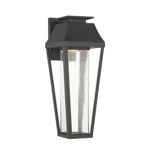 Matte Black LED Outdoor Wall Lantern from the Brookline Collection