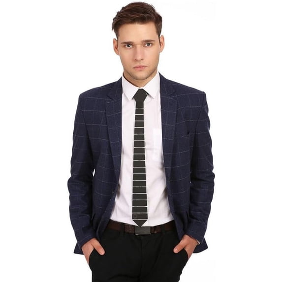 Matte Black Lines Tech Tie