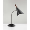 thumbnail image 1 of Matte Black Metal Gooseneck Adjustable Desk Lamp, 1 of 3