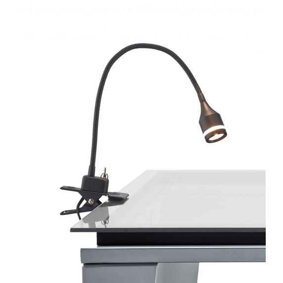 Matte Black Metal LED Adjustable Clip Lamp