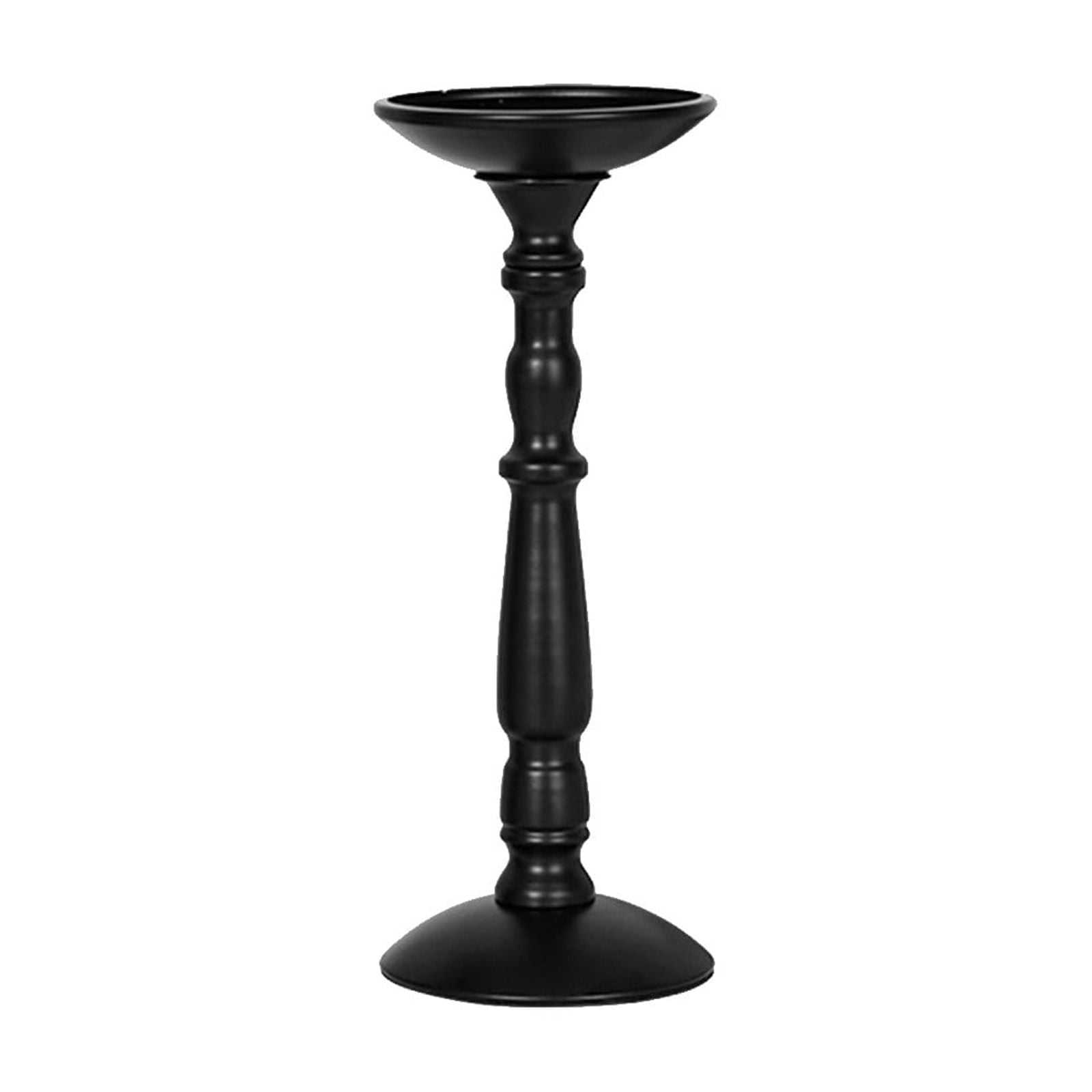 Matte Black Metal Pillar Candle Holder - Candlestick Holders, Ideal for
