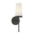 thumbnail image 1 of Matte Black One Light Wall Sconce from the Haynes Collection, 1 of 5