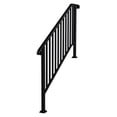thumbnail image 1 of Matte Black Outdoor 4 Level Iron Handrail, 1 of 16