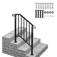 thumbnail image 1 of Matte Black Outdoor Iron Handrail Stair Railing C, 1 of 5