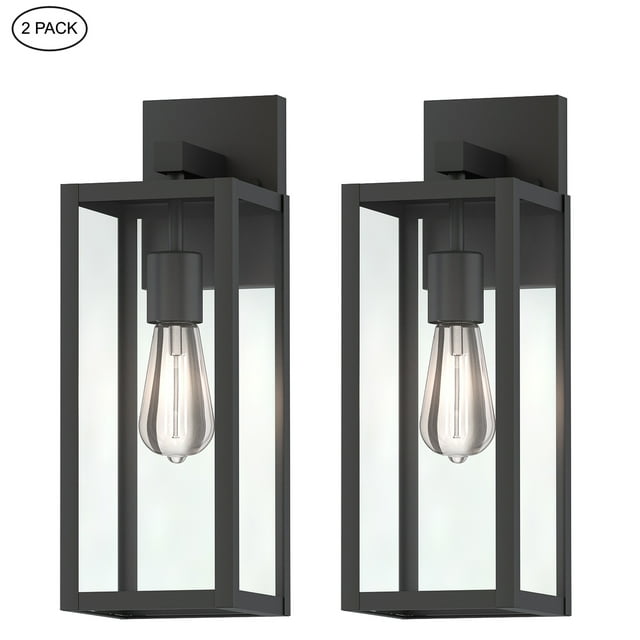 Matte Black LED Outdoor Light Fixtures Wall Mount for Patio, Porch