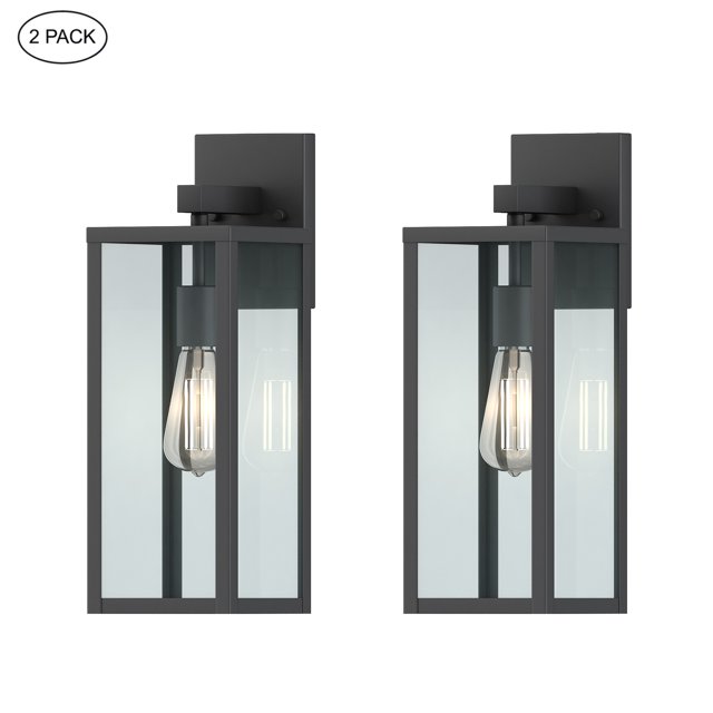 Matte Black Outdoor Light Fixtures Wall Mount Outdoor Lighting for House, Porch, Garage