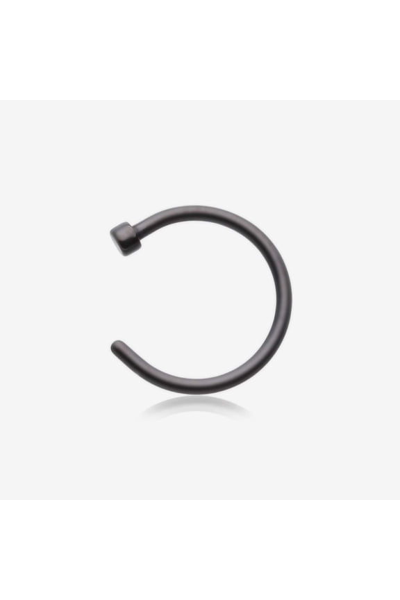 Matte Black PVD Basic Nose Hoop Ring