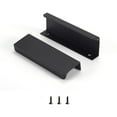 thumbnail image 1 of Matte Black Pack of 6 and 10 Edge Finger Pulls for Cabinets Kitchen Invisible Hardware Concealed Aluminum Hidden Bar Pull Drawer Handles Easy to Install 11.81 inch, 6.3 inch, 5 inch, 4.72 inc, 1 of 7