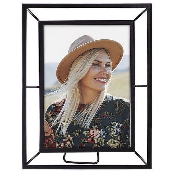 Matte Black Pierced Metal Picture Frame for 5x7 prints by Malden - 5x7