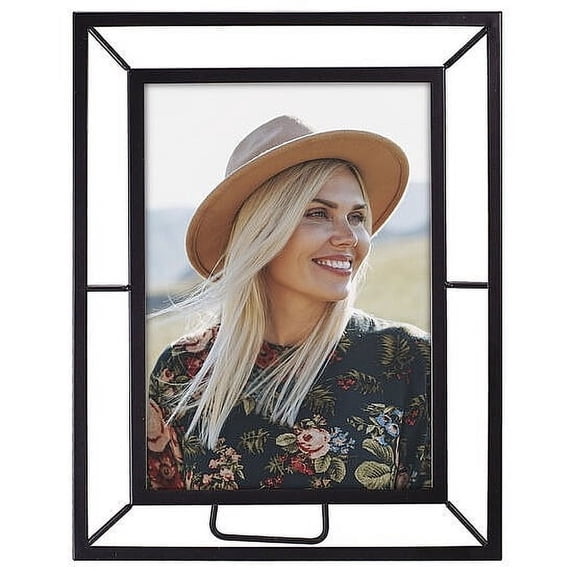 Matte Black Pierced Metal Picture Frame for 5x7 prints by Malden - 5x7