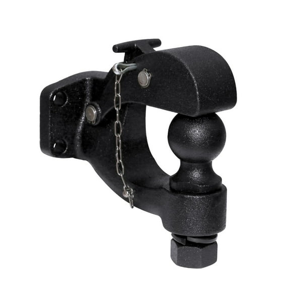 Matte Black Pintle Hook Hitch 2" 50mm Ball Towing Heavy Duty 5 TON Car Towbar RV Parts Camper Caravan Motorhome Accessories ,Heavy-Duty