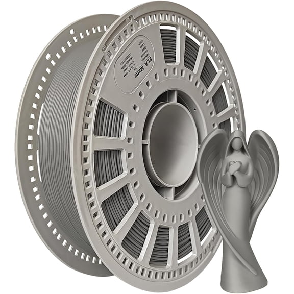 Matte Black Pla Filament 1.75mm, Hide Ugly Layer Lines, Black Pla, 3D Filament, Tangle Free, Clog Proof Filament, Low Warp Filament (PLA Matte Light Gray)