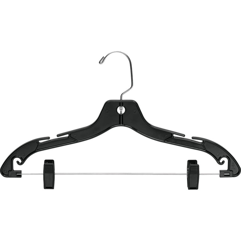 Cozymood Black Plastic Hangers with Hooks, 60 Pack - Space Saving, Slim, Dress Hangers for Clothes