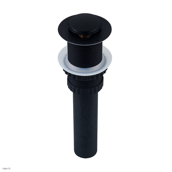 Giving Tree Matte Black Pop-Up without Overflow Easy to Install Small Detachable Cap Compatible for Vessel Sinks Drain Stoppers