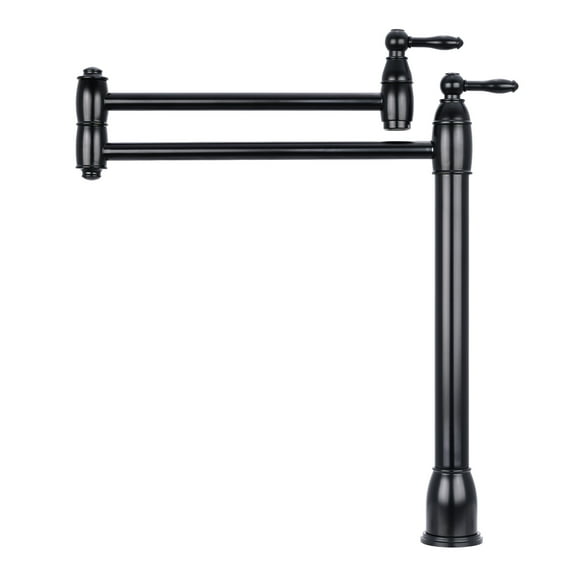 Matte Black Pot Filler Kitchen Faucet Deck-Mounted