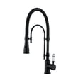 thumbnail image 1 of Matte Black Pre-Rinse Kitchen Faucet with Pull-Out Spring Spout and Pot Filler, Single Handle Pull-Out Sprayer Spring Kitchen Sink Faucet, 1 of 5