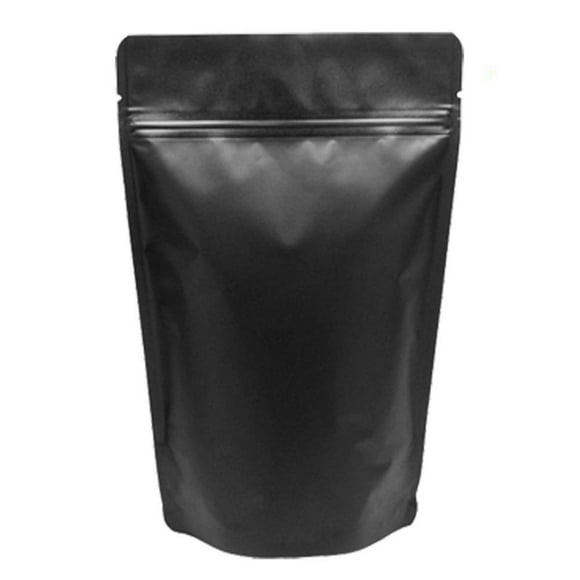 Matte Black Resealable Zip Mylar Bag Food Storage Aluminum Foil Bags Smell Proof Pouches 50pcs (4.33x6.69 in)