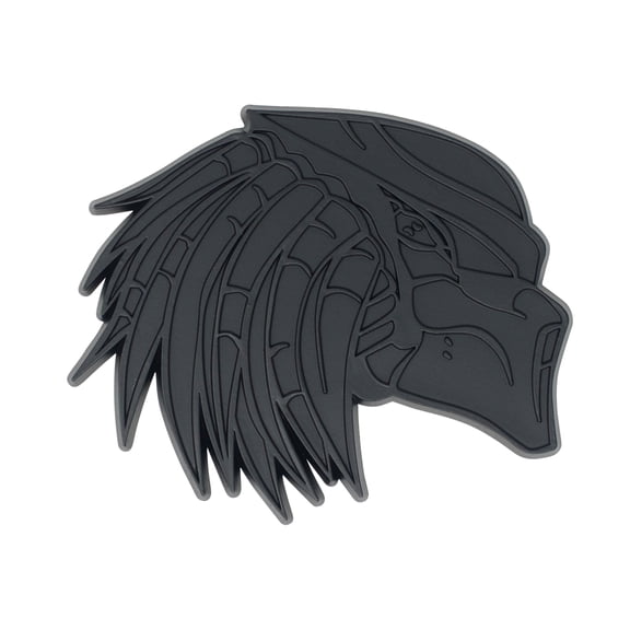 Matte Black Right Facing Predator Emblem