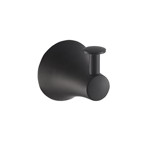 Matte Black Robe Hook - Heavy Duty Wall Mounted Single Coat Hanger for Bathroom, Kitchen & Garage - Includes Mounting Screws
