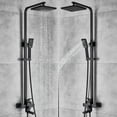 thumbnail image 1 of Matte Black Shower Faucet System Bathroom Rainfall Head Combo with Handle Spray, 1 of 9