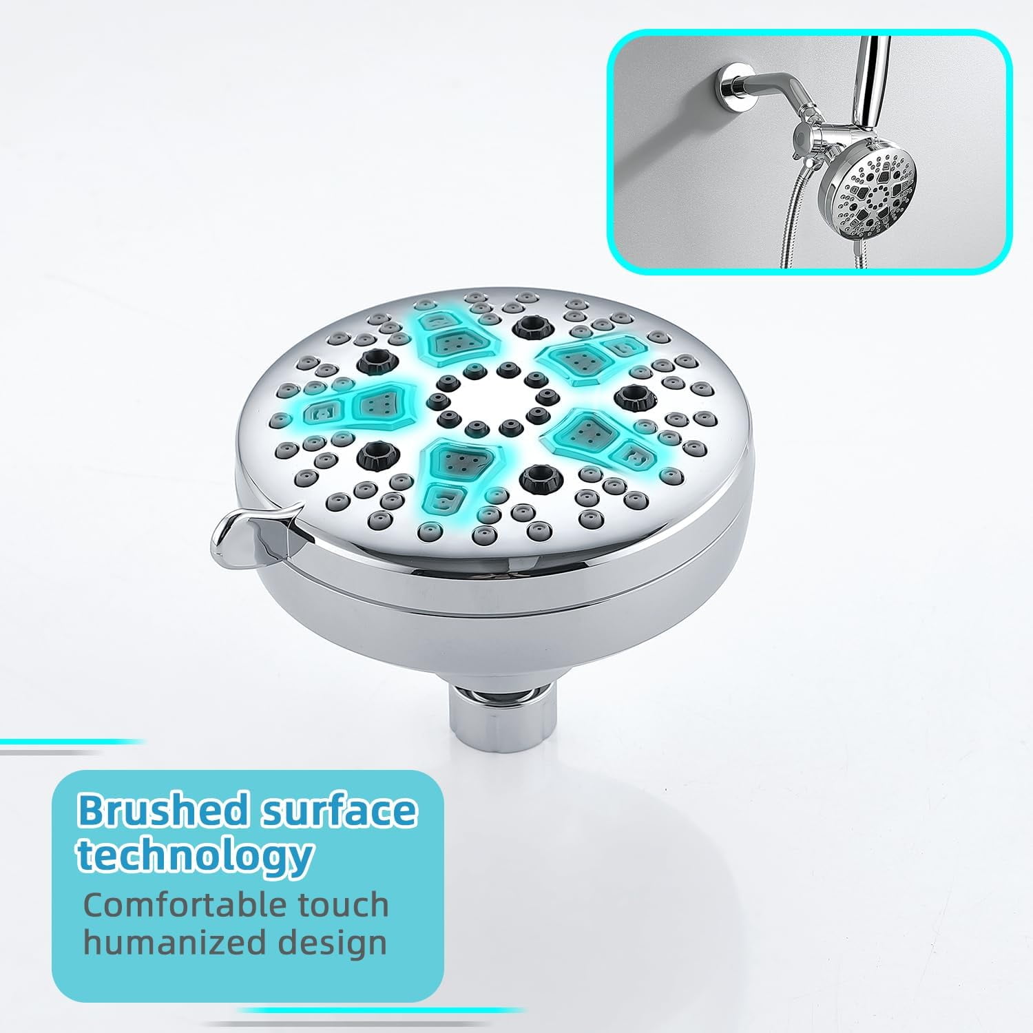 Matte Black Shower System - Dual Shower Head with Handheld Spray, High ...