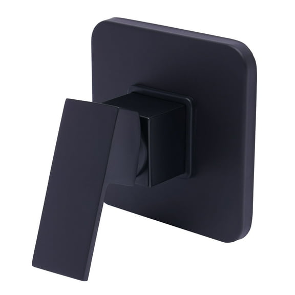 Matte Black Shower Valves Wall Mount Copper Faucet Shower Rough-In Valve Bathroom Trim Kit Single Handle Tub Shower Valve Mixer (screws are not included)