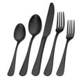 thumbnail image 1 of Matte Black Silverware Set, Satin Finish 20-Piece Stainless Steel Flatware Set,Kitchen Utensil Set Service for 4,Tableware Cutlery Set for Home and Restaurant, Dishwasher Safe, 1 of 3