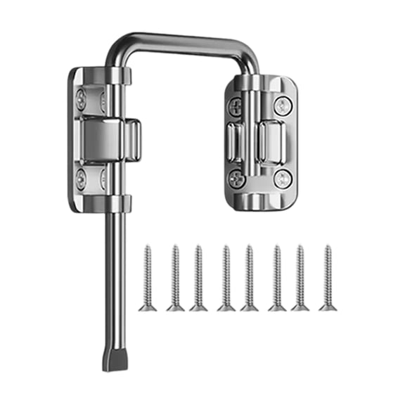 Matte Black Sliding Door Latches Heavy Type Stainless Steel Construction Corrosions Resistant Durability Safety Lock