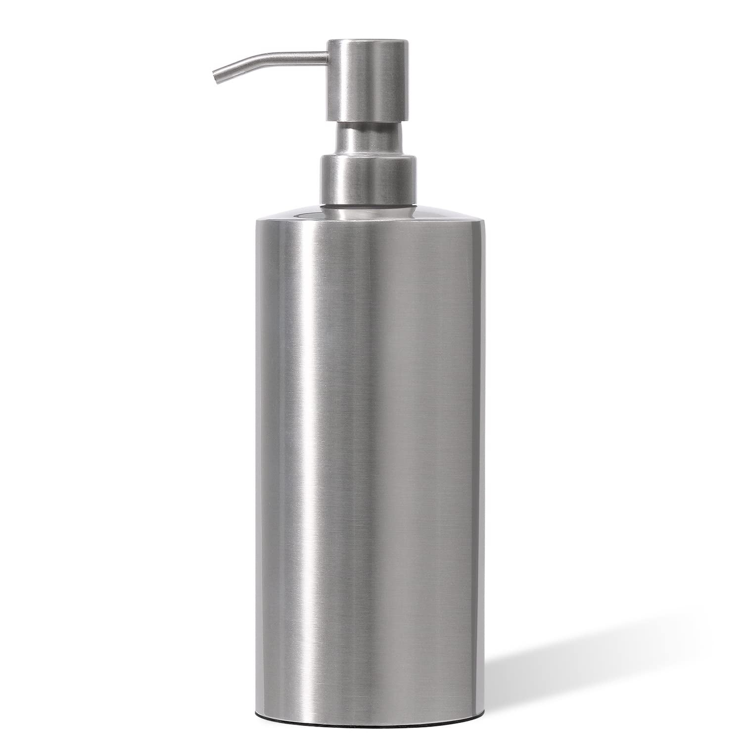 Matte Black Soap Dispenser Stainless Steel 11.8 OZ - Liquid Hand Lotion Dispenser Decor Refillable Dishwashing Soap Dispenser for Kitchen Bathroom Countertops