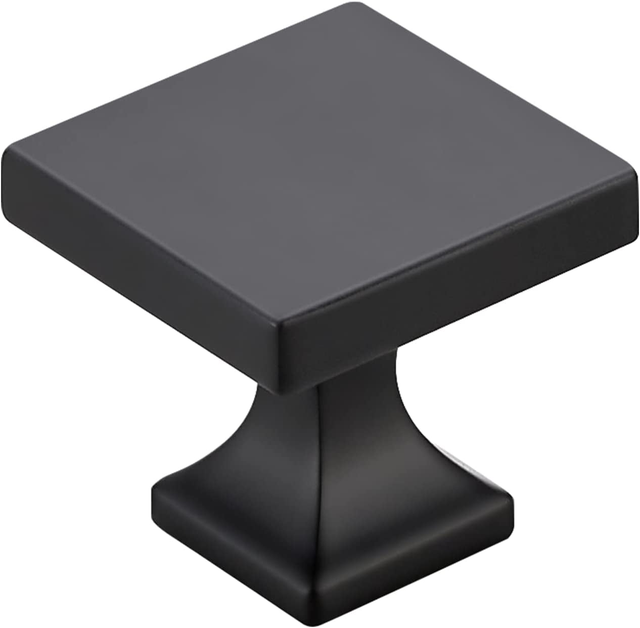 Matte Black Square Knobs, 10 Pack