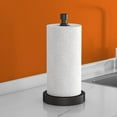 thumbnail image 1 of Matte Black Stainless Steel Countertop Paper Towel Holder - Weighted Non-Slip Base | One-Handed Operation | Kitchen Bathroom, 1 of 5