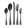 thumbnail image 1 of Matte Black Stainless Steel Flatware Set For Home Kitchen 5PCS, 1 of 10